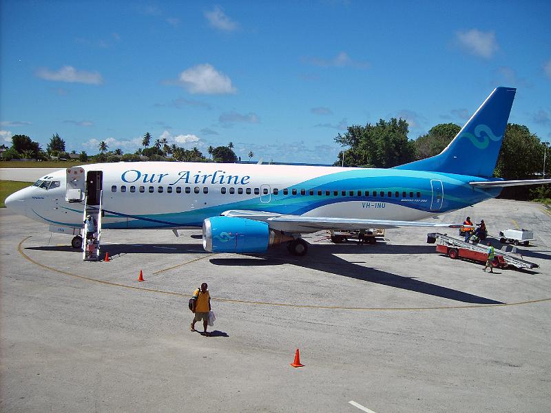 Fiji-etc-28-Feldmann-2006.JPG - Boing 737 of Our Airline (former Air Nauru), capital Yaren, Nauru (Photo by Martin Feldmann)