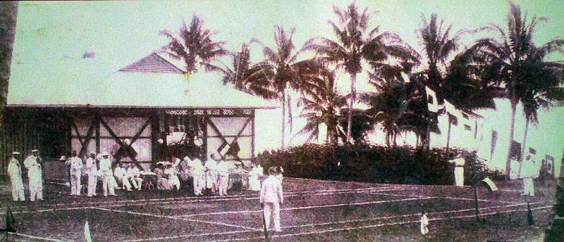 PNG7-38.jpg - Tennis court in Herbertshöhe in 1896 (source photo: New Guinea Club & Rabaul Museum, Rabaul)(Photo by Roland Seib)