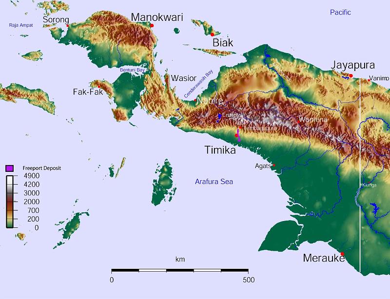 Papua1-01-Wikimedia.jpg - Topographical map of West Papua, Wikimedia Commons (Source:  http://upload.wikimedia.org/wikipedia/commons/c/c9/WestPapua_topo.jpg; accessed: 9.4.2012)