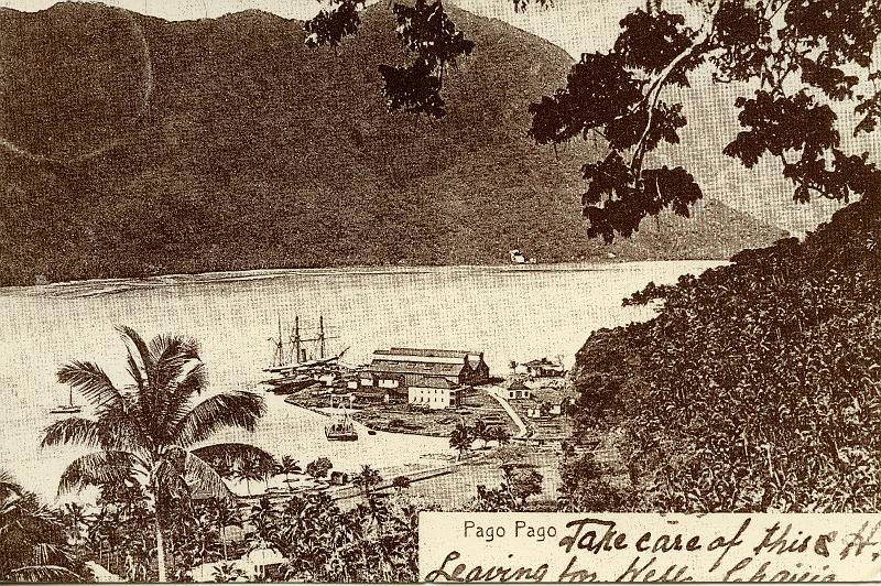 USsamoa-06-Seib-2011.jpg - Post Card from a colletion of the earliest known post cards of Samoa, dating from the late 19th century to the 1920´s (source: reproduced from original post cards from the collection of Mr Floyd W. Fitzpatrick, Commercial Printers Ltd. Western Samoa).