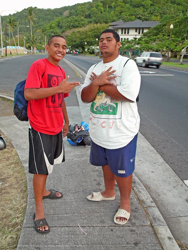 USsamoa-27-Seib-2011.jpg - Anthony and Dickie, two proud Samoan high school boys (Photo by Roland Seib)