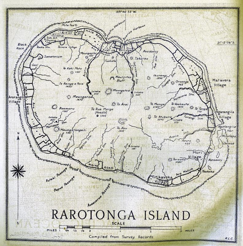 Cook-02-map.jpg - Map of Rarotonga (reproduced from the booklet “Maps of the Cook Islands”)