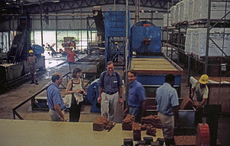 Mining-25-Seib-1997.jpg - Rubber processing factory in Kiunga, owned by the Ok Tedi mine and local businessman and former MP Warren Dutton 
(Photo by Roland Seib)