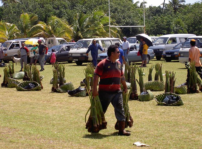 Niue-05-Thode-Arora.JPG - Distribution of food portions during a hair-cutting ceremony, Hakukpu, 2003 (© Hilke Thode-Arora)