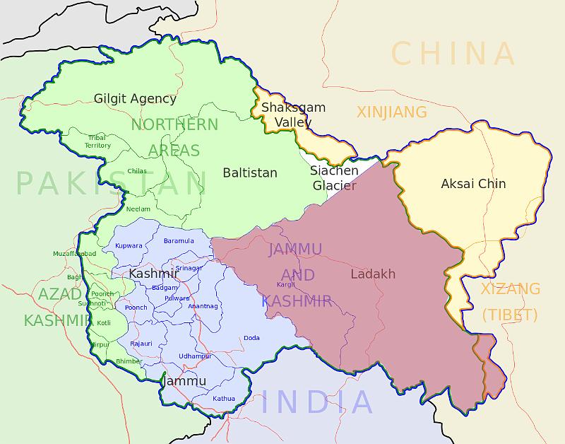 Map-Ladakh-WikimediaCommons.svg.png - Ladakh (pink) in a map of Indian-administered Kashmir, WikimediaCommons (source: https://en.wikipedia.org/wiki/Ladakh#/media/File:Ladakh_locator_map.svg; accessed: 30.10.2015)