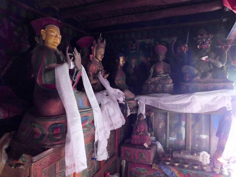 Northindia-23-Wagner-2015.jpg - Small Buddha statues inside the monastery (photo by Jason Wagner)