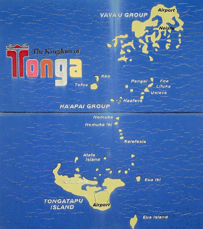 Tonga-01-Seib-2011.jpg - Map of Tonga (Photo by Roland Seib).